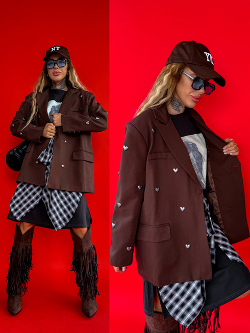 LUX choco, ONE SIZE žakete "HEARTS" PRE-ORDER